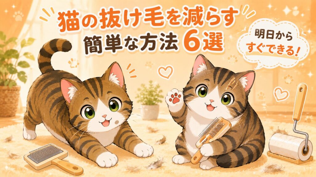 猫　抜け毛対策　簡単　方法