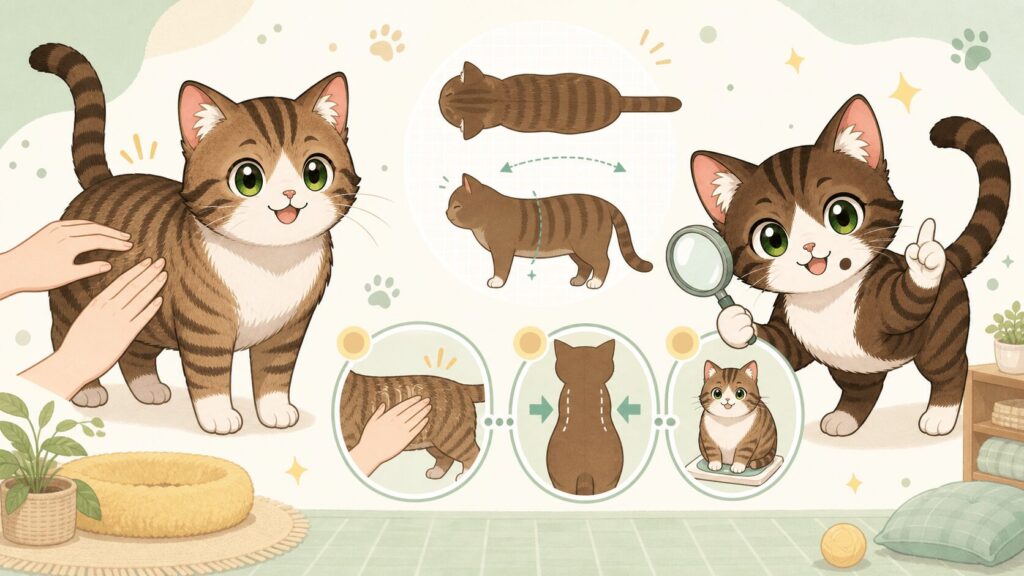 猫のBCS（ボディコンディションスコア）の見方
